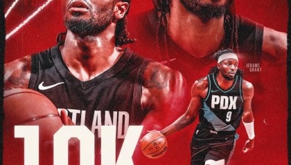 开云体育下载-追逐伟大！开拓者官媒晒格兰特海报：生涯总得分突破10000分