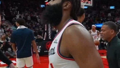 此前已连得8分1帽！哈登绝杀后仰出手三不沾 快船猛龙进入加时